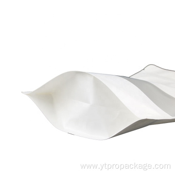 White stand up biodegradable plastic pouch sachet